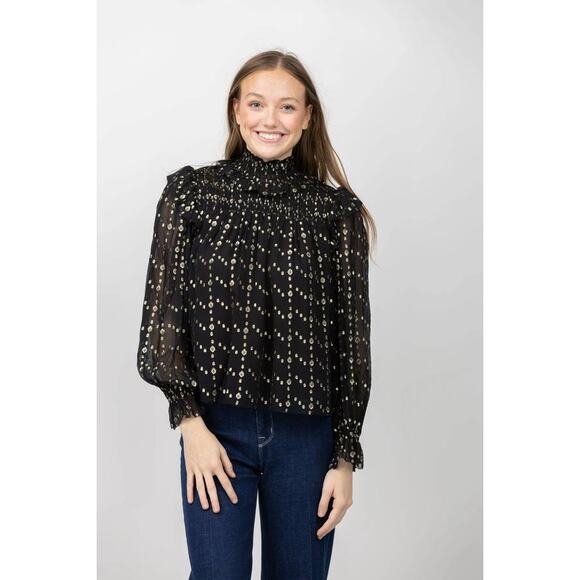 Ulla Johnson Tops - Ulla Johnson Mila Lurex Dot Blouse in Cosmos 0